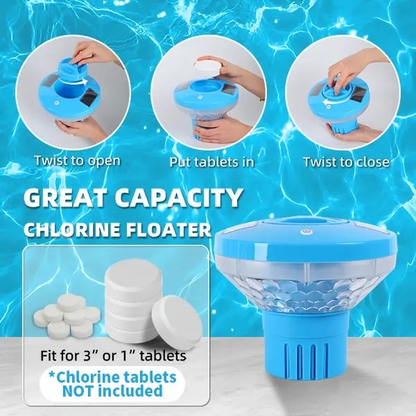 Solar LED Floating Pool Chlorine Dispenser
