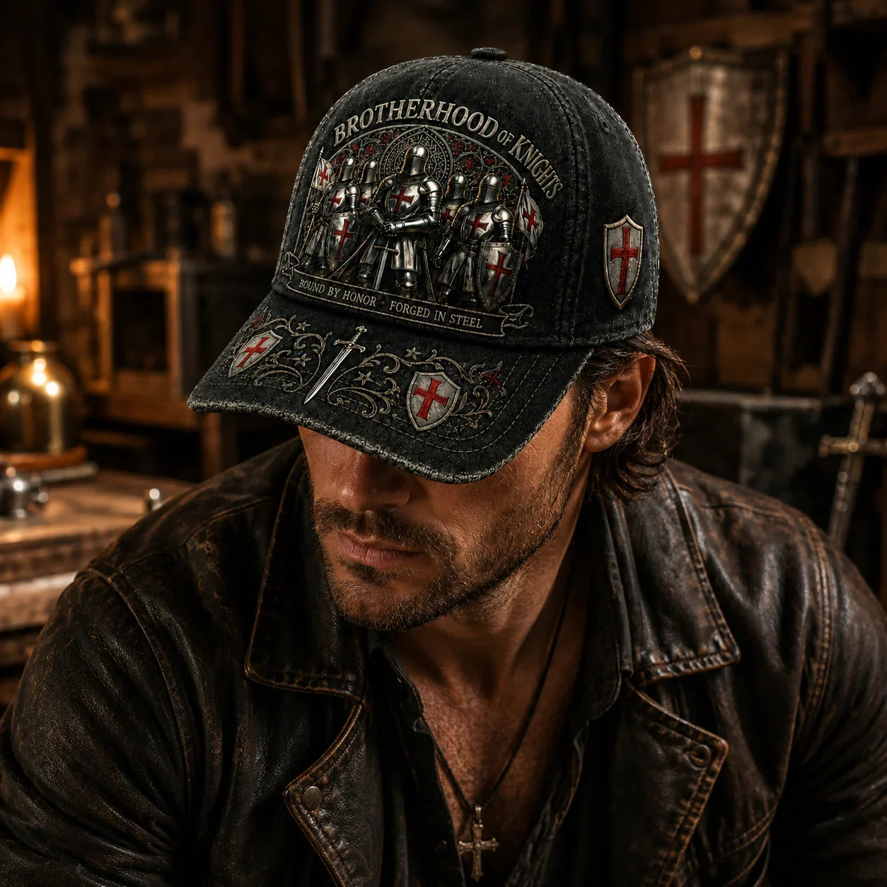 ⚔️ Bound By Honor Forged In Steel – Knights Templar Cap