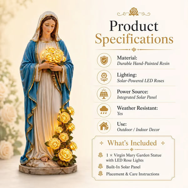 💗Solar-Powered Virgin Mary Garden Light