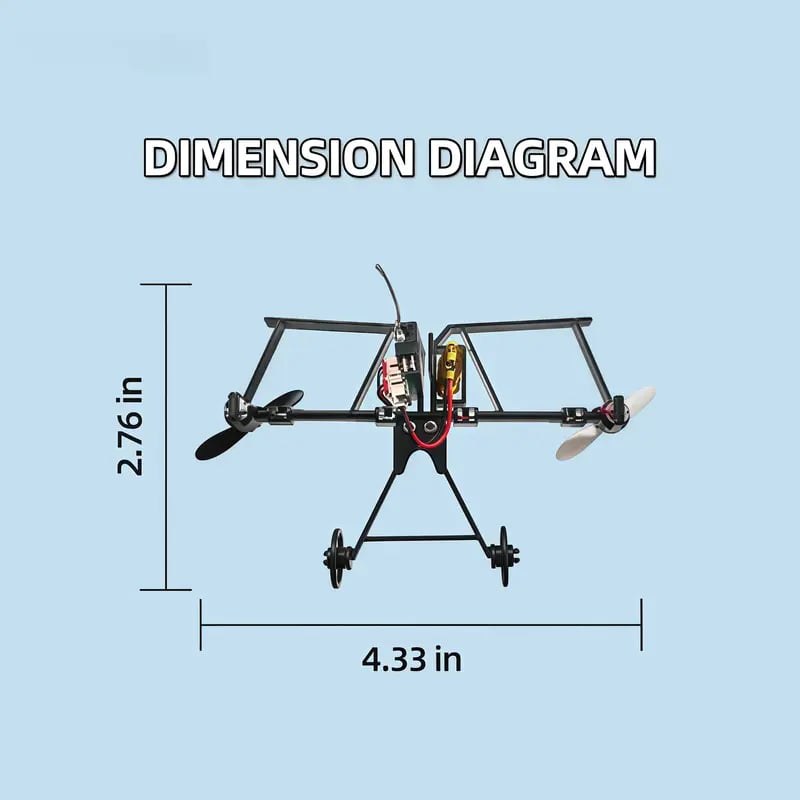 RC Paper Airplane Kit, Remote Control Plane with Gyro Stabilizer & Dual Propellers