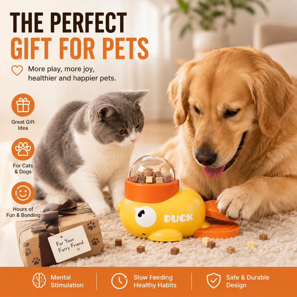 Interactive Treat Dispenser Toy – Slow Feeder Puzzle for Cats & Dogs
