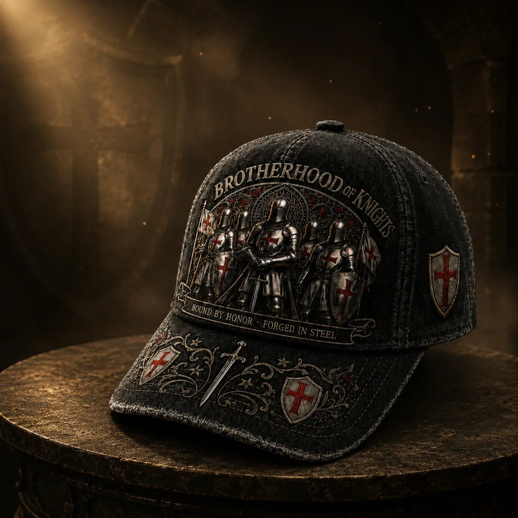 ⚔️ Bound By Honor Forged In Steel – Knights Templar Cap