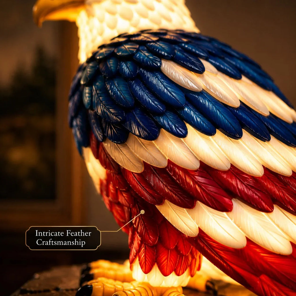 🔥🇺🇸 Patriotic Eagle LED Table Lamp 🦅 Proud American Home Decor – Buy 2 & Get Free Shipping