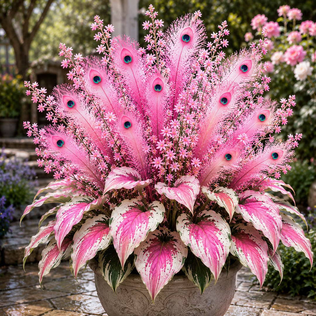 🏠🦚 Peacock Flame Hosta Bulbs💥 Stunning Colors That Brighten Any Space