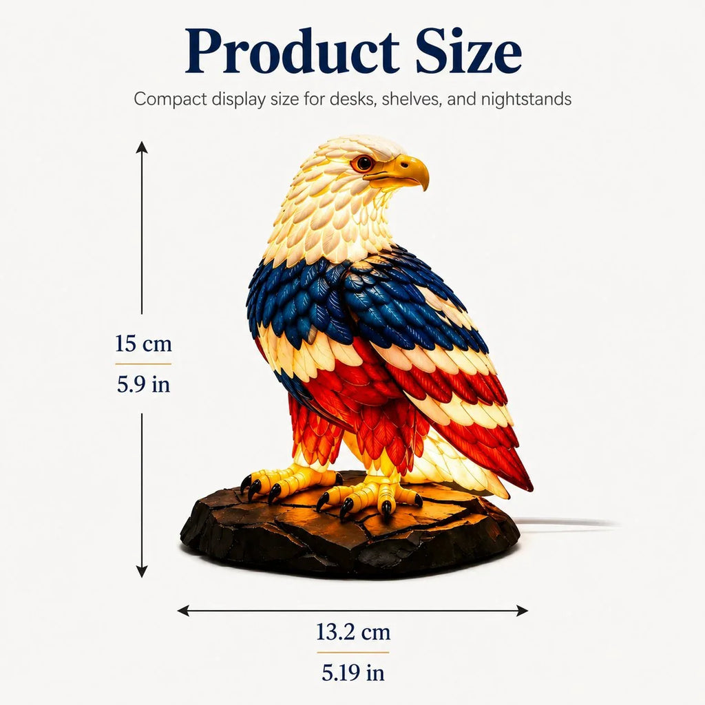 🔥🇺🇸 Patriotic Eagle LED Table Lamp 🦅 Proud American Home Decor – Buy 2 & Get Free Shipping
