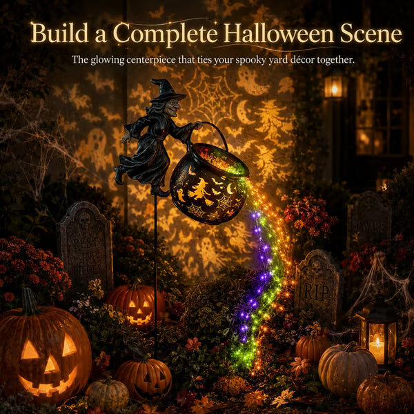 🎃Halloween Witch Cauldron Garden Light