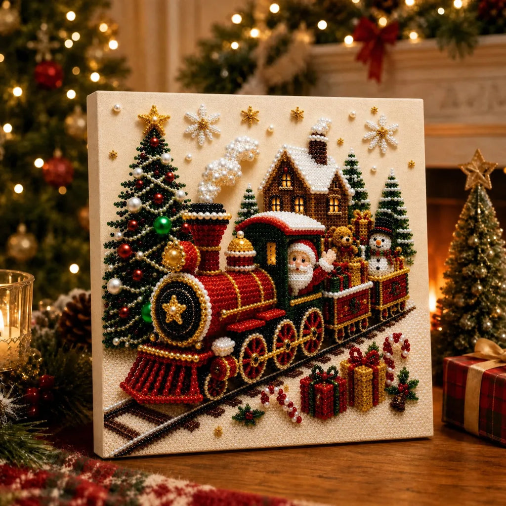 🎄🎅 Premium 3D Pearl Christmas Wall Art Kit