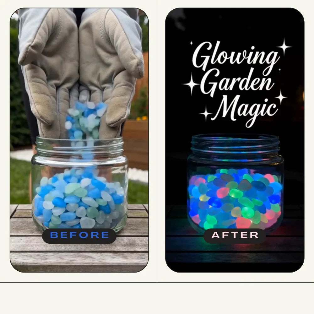 🔥🌈Colorful Glow-in-the-Dark Garden Stones