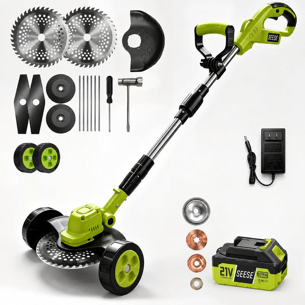 2026 Hot Sale 21V Cordless 3-in-1 Grass Trimmer, Edger & Mini Mower