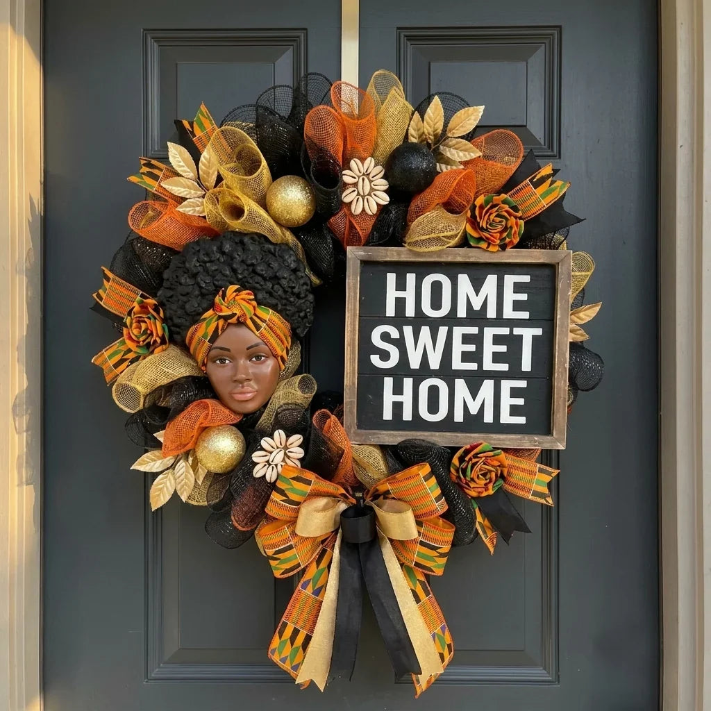 Handmade Black Culture Wreath