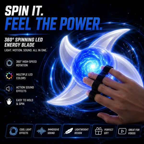 ⚡ Spinning LED Energy Toy – 360° Light & Sound Hand Spinner