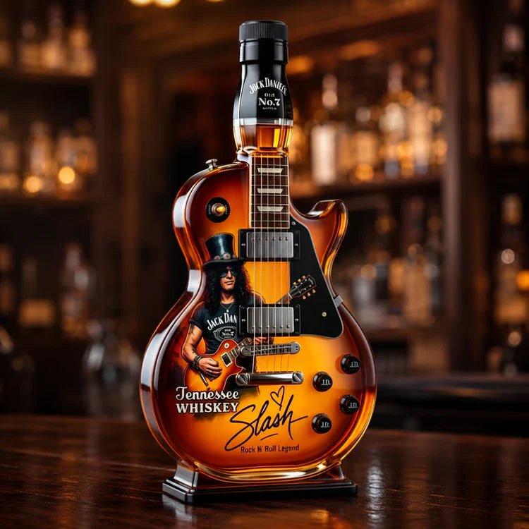 Appetite for Rock: Vintage Sunburst Guitar Figurine Spirit Bottle