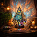 Wooden Bohemian LED Projection Table Lamp(USB Plug‑in)