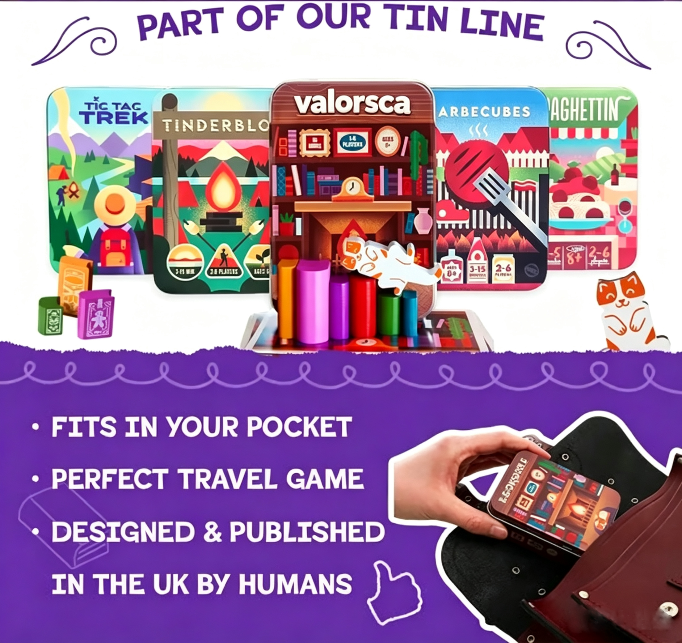 Cooperative Stacking Game | Skill & Balance Card and Book Tower Game in Travel Tin